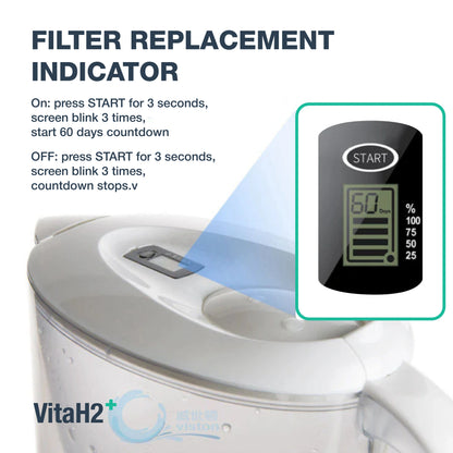 Alkaline charcoal Water Filter Jug - 3.5L