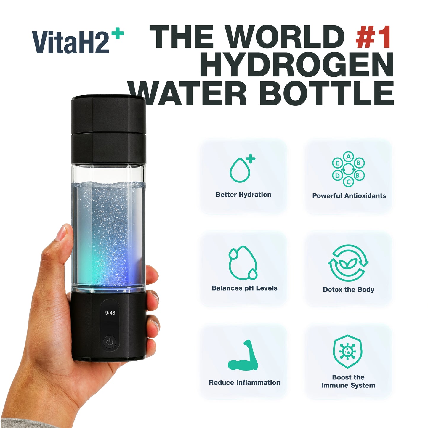 Hydrogen Water Bottle - PRO Version