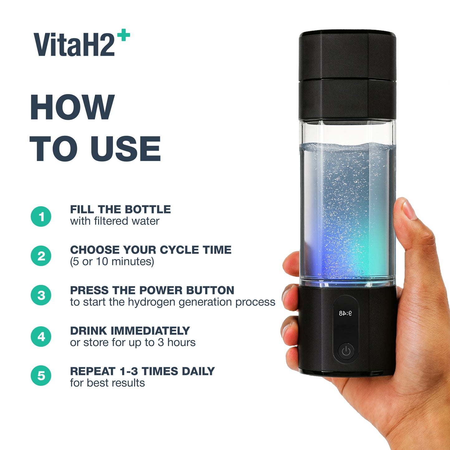 Hydrogen Water Bottle - PRO Version